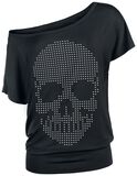 T-shirt with Studded Skull, Full Volume by EMP, T-Shirt