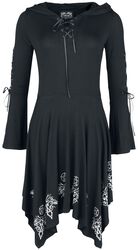Gothicana X Anne Stokes - Kleid mit Zipfelrock und Okkultem Print