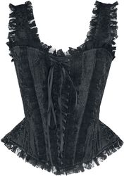 Black Lace Corset with Straps