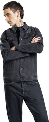 Giacca stile moto in denim gold-brush Uomo Blu Diesel Giacca stile moto in denim gold-brush Uomo Blu Diesel