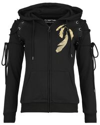 Gothicana X The Crow hoodie jacket, Gothicana by EMP, Felpa jogging