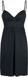 Short Black Dress with Adjustable Straps, Rock Rebel by EMP, Miniabito