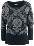 Roses & Skull Sweatshirt, Rock Rebel by EMP, Felpa