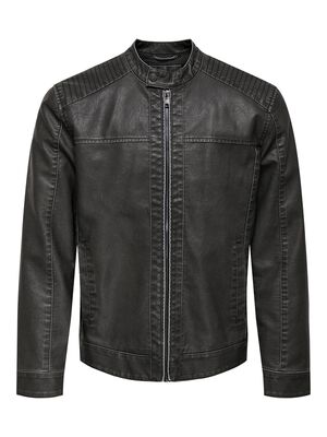 Giacca Uomo ONLY & SONS In Pelle Sintetica - Design Moderno Con Inserti Trapuntati - Foto 2