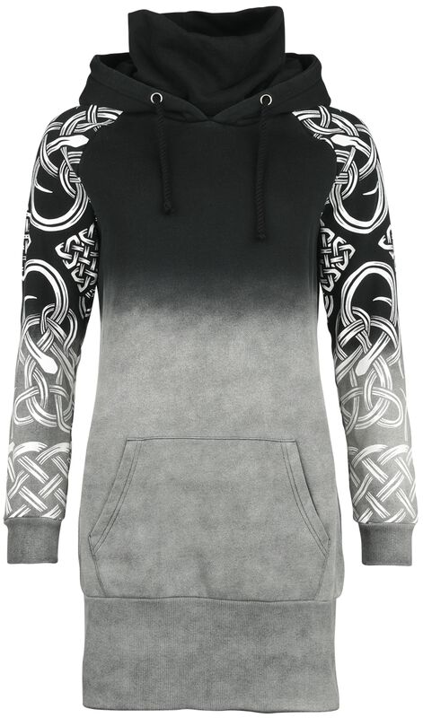 Hoodie dress with Celtic decorations