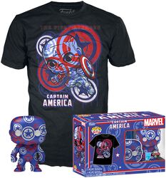 Marvel Patriotic Age - Captain America (Art Series) - Pop! & Tee