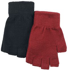 Double pack of gloves, Black Premium by EMP, Guanti senza dita