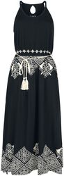 Long Dress with Celtic Adornment, Black Premium by EMP, Abito lungo