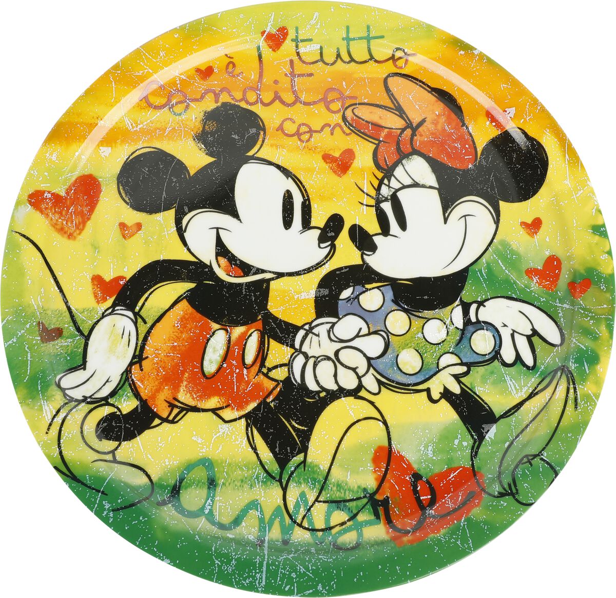 Mickey & Minnie - Pizza Plate Set, Minnie & Topolino Piatto