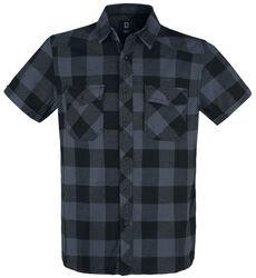 Half-Sleeve Checked Shirt, Brandit, Camicia Maniche Corte