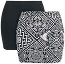 Double-Pack Skirts with Viking Print, Black Premium by EMP, Minigonna