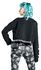 Phat Kandi X Black Blood by Gothicana cropped long-sleeved top