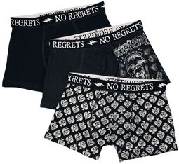 Boxershorts Set with Ace of Spades and Skull Print