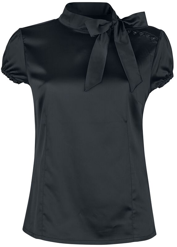 Black T-shirt with Tie Detail