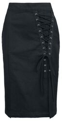 Skirt With Lace Details, Gothicana by EMP, Gonna al ginocchio