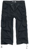 3/4 Vintage Shorts, Black Premium by EMP, Shorts