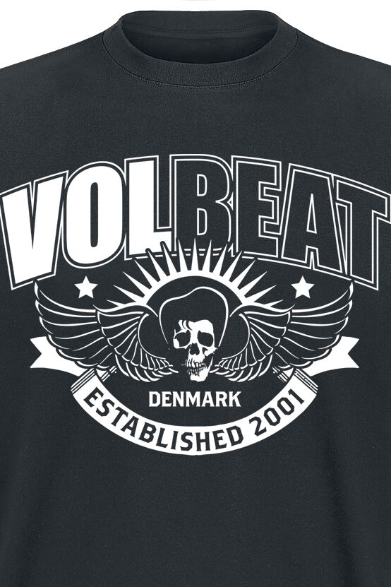 Volbeat Bleeding Crown Skull Uomo T-Shirt Nero L 100% Cotone Regular