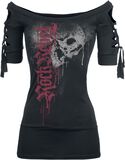 Drops Skull Cut-Out Shirt, Rock Rebel by EMP, T-Shirt