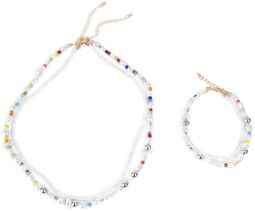 Various pearl layering necklace and anklet set, Urban Classics, Collana