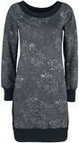 Sweat Dress with Skull and Roses Print, Black Premium by EMP, Miniabito