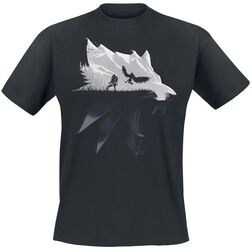 Wolf Silhouette, The Witcher, T-Shirt