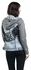 Rock Rebel X Route 66 - Grey Denim Jacket with Sweat Sleeves and Hood