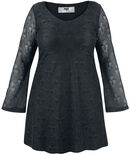 Lace Sleeve Dress, Black Premium by EMP, Miniabito