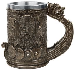 Bronze Drakkar Viking, Nemesis Now, Boccale birra