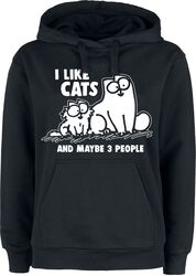 I Like Cats And Maybe 3 People, Simon' s Cat, Felpa con cappuccio