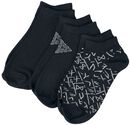3-Pack Socks with Runes, Black Premium by EMP, Calzini