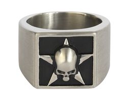 Skull seal ring, Rock Rebel by EMP, Anello