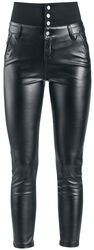 High Waist Imitation Leather Trousers, Forplay, Pantaloni in similpelle