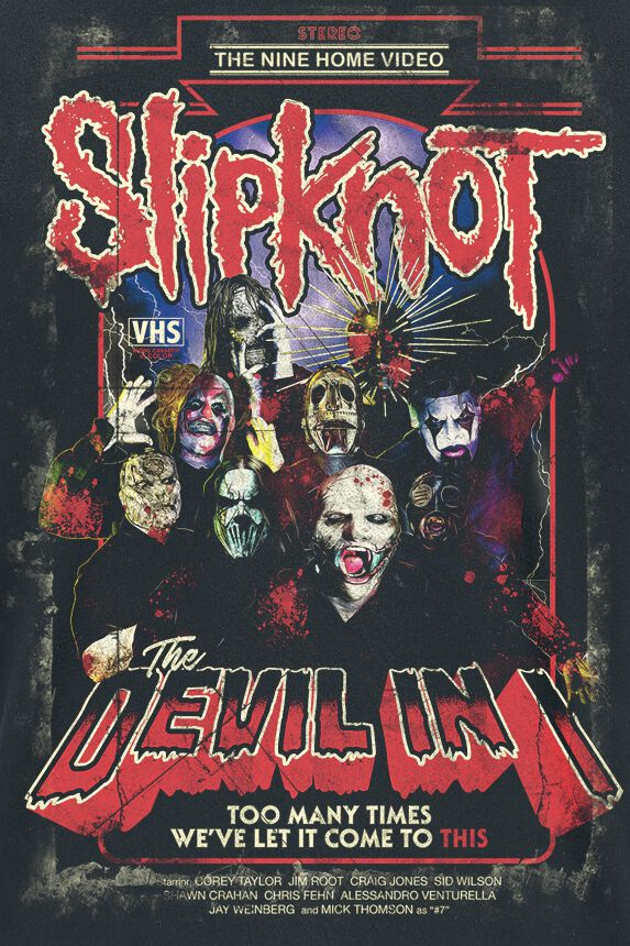 Slipknot T-Shirt Uomo Devil Single Logo Blur – Maglietta Manica Corta In Nero – Autentico Stile Metal - 3