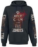 Fun Shirt Keep Calm And Kill Zombies, Fun Shirt, Felpa con cappuccio