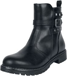 Boots with studs and buckles, Black Premium by EMP, Stivali modello Biker