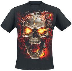 T-Shirt Viking Con Teschio E Testo Runico Per Bambini T-Shirt Viking Con Teschio E Testo Runico Per Bambini