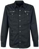 Dark Cording Shirt, Gothicana by EMP, Camicia Maniche Lunghe