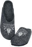Grey Slippers with Viking Print, Black Premium by EMP, Pantofole