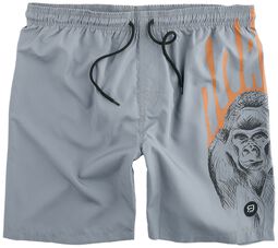 Swimshorts with Gorilla Print, RED by EMP, Bermuda
