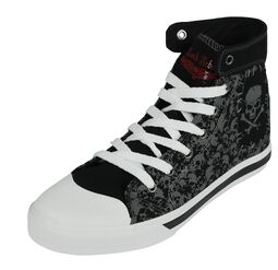 High Trainers with Skull Allover Print, Rock Rebel by EMP, Sneakers alte
