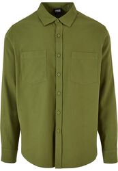 Solid flannel shirt, Urban Classics, Camicia Maniche Lunghe