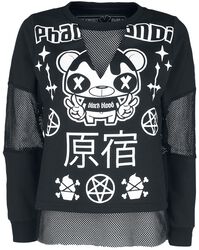 Phat Kandi X Black Blood by Gothicana jumper with mesh inserts