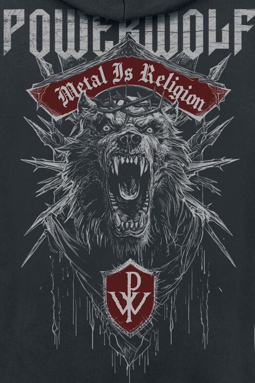 Where the wild wolves have gone | Powerwolf Felpa con cappuccio | EMP