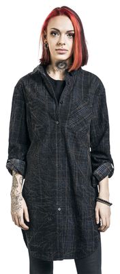 Long Shirt with Checked Pattern