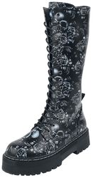 Boots with Skull Print, Black Premium by EMP, Stivali