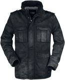 Winter jacket with washing in used look, Black Premium by EMP, Giacca invernale