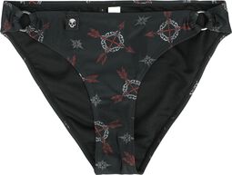 Bikini Bottoms With Celtic Prints, Black Premium by EMP, Slip bikini