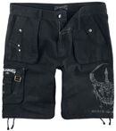 Shorts with Various Pockets and Print, Black Blood by Gothicana, Shorts