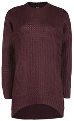 Dark-Red Knitted Jumper, RED by EMP, Maglione