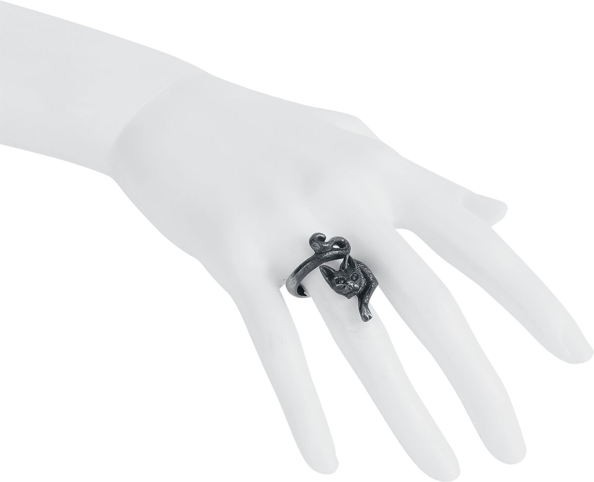 Anello Nero Donna 'Made Of The Night' - Alchemy Gothic - Gioiello Stile Rock E Gotico